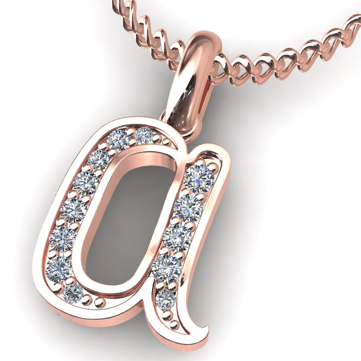 Diamond Initial Pendants