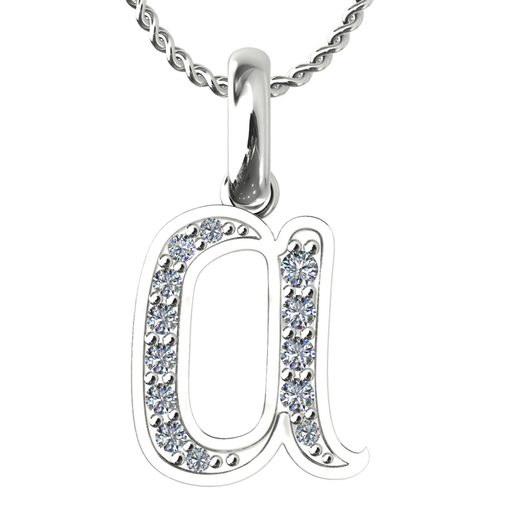 Diamond Initial Pendants