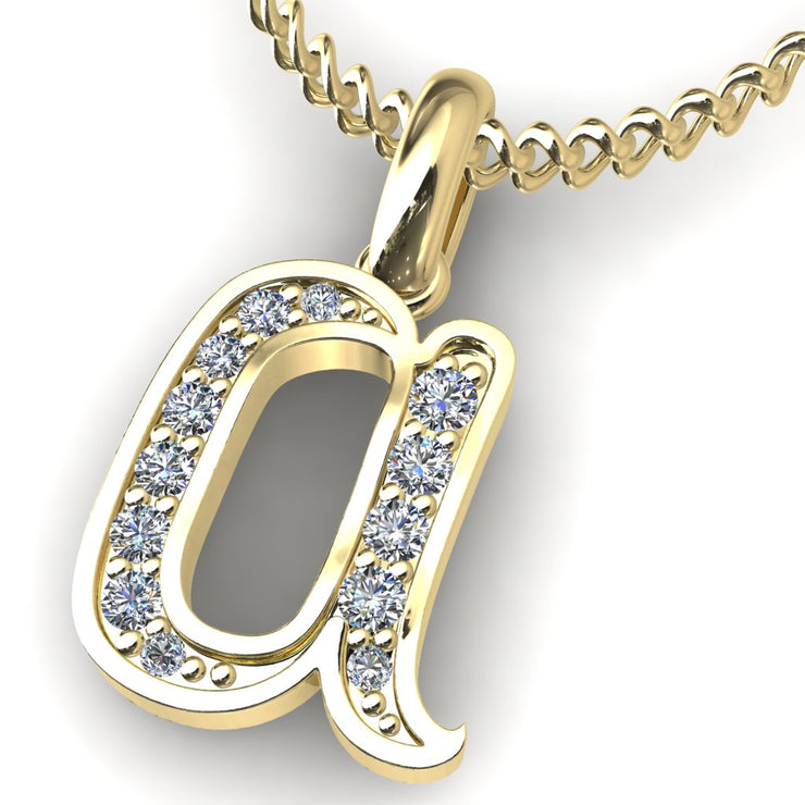 Diamond Initial Pendants