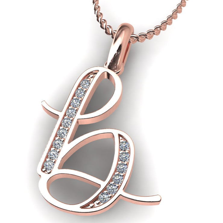 Diamond Initial Pendants