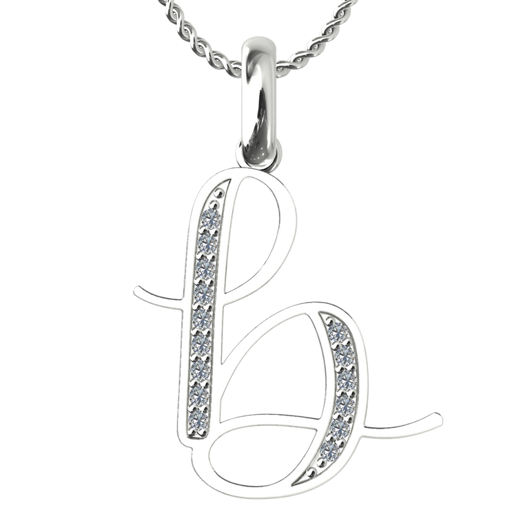 Diamond Initial Pendants