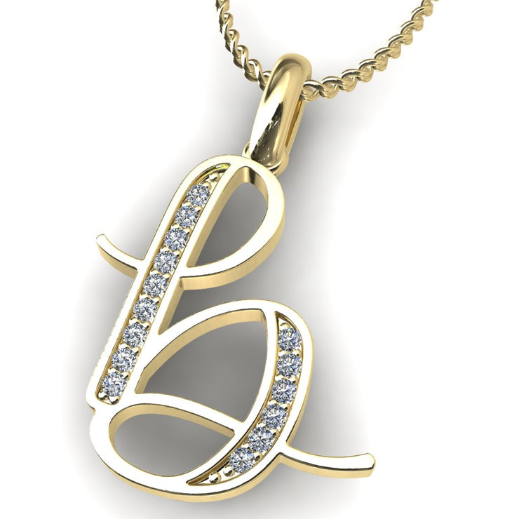 Diamond Initial Pendants