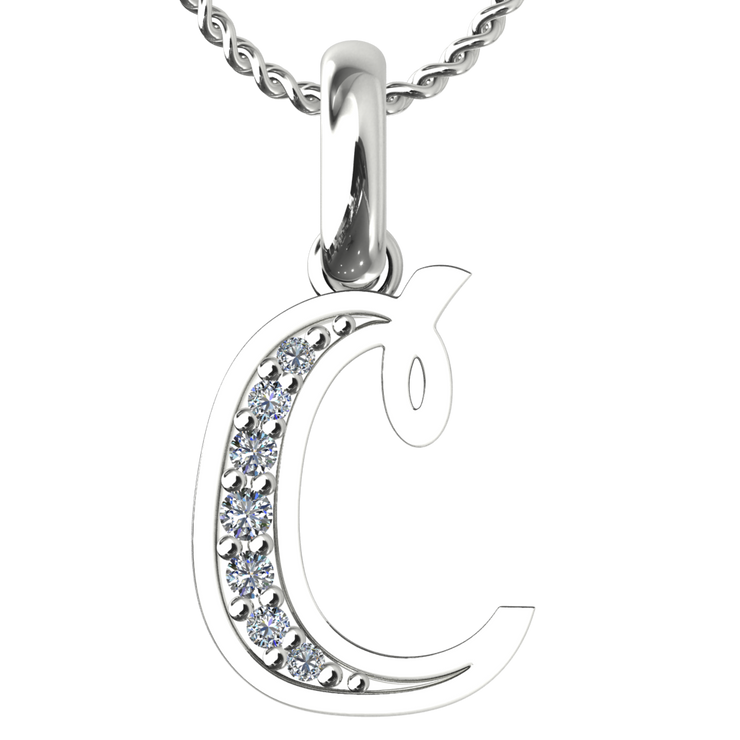 Diamond Initial Pendants