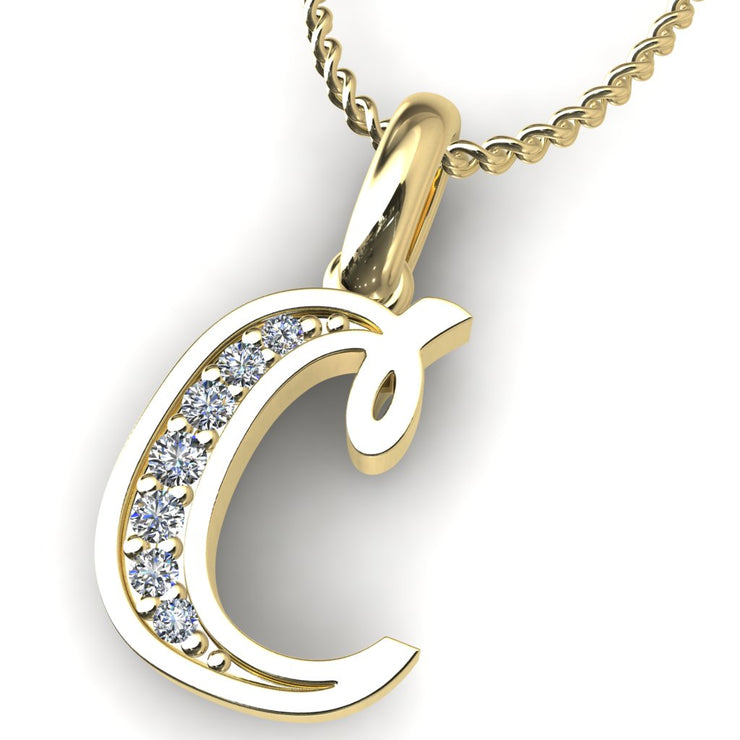 Diamond Initial Pendants