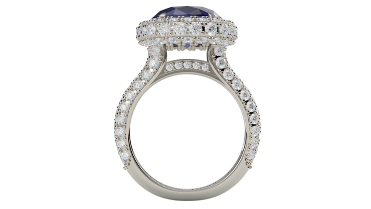 Custom Oval Tanzanite Ring
