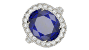 Custom Oval Tanzanite Ring