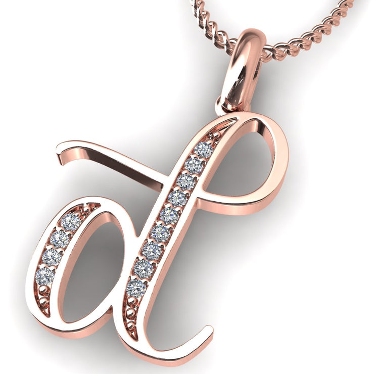 Diamond Initial Pendants