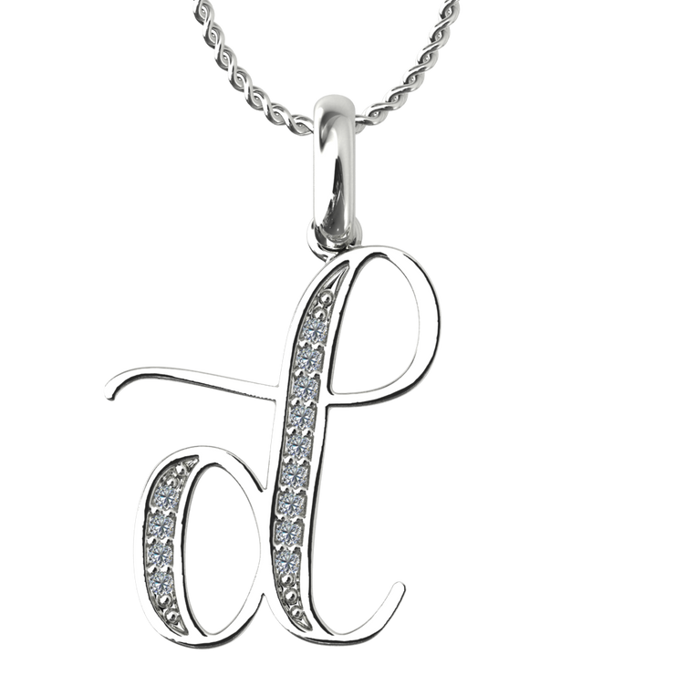 Diamond Initial Pendants