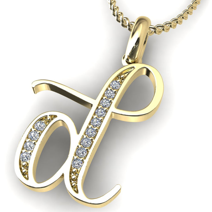 Diamond Initial Pendants