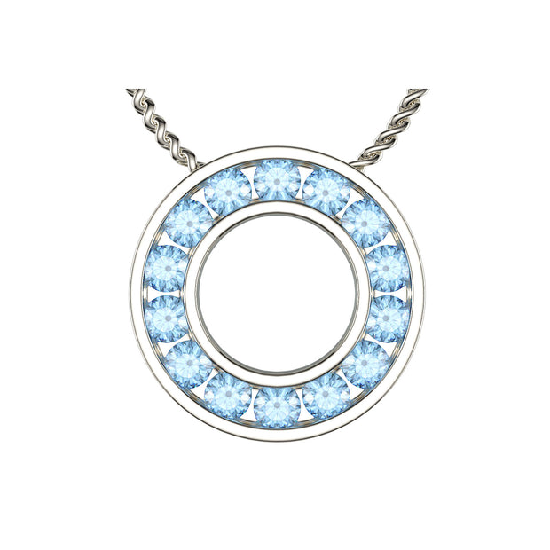 Diabetes Awareness Aquamarine Pendant