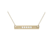 Diamond Engravable Gold Bar Petite Pendant