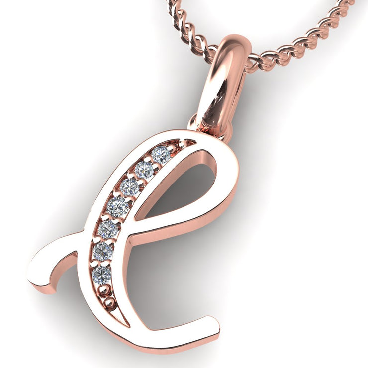 Diamond Initial Pendants