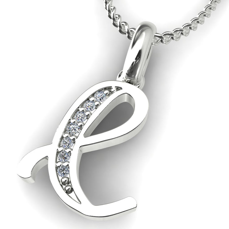 Diamond Initial Pendants