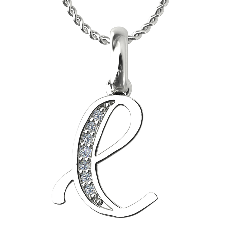 Diamond Initial Pendants