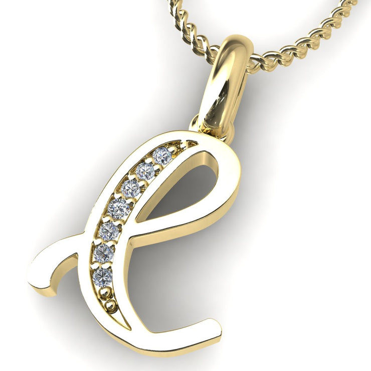 Diamond Initial Pendants