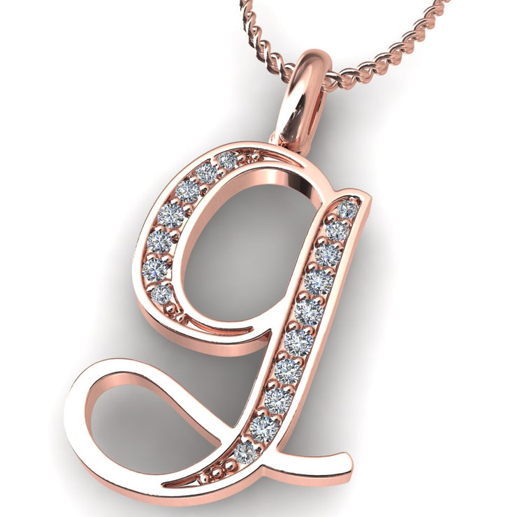 Diamond Initial Pendants