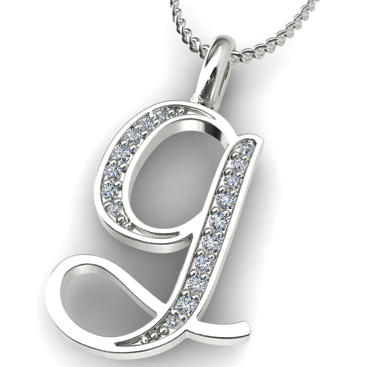 Diamond Initial Pendants