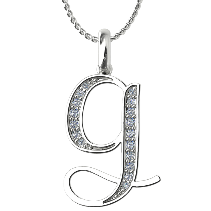 Diamond Initial Pendants