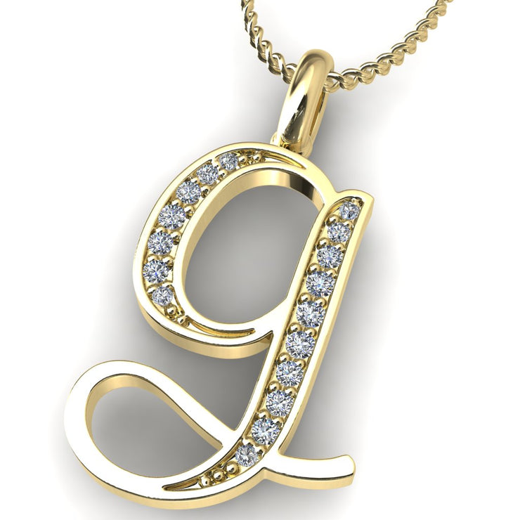 Diamond Initial Pendants