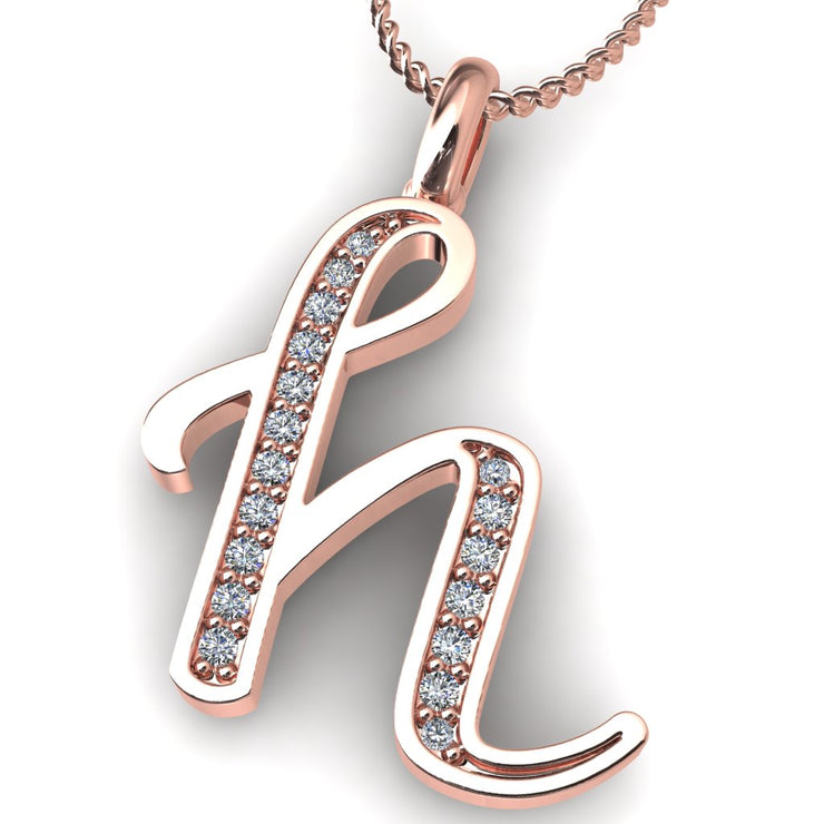 Diamond Initial Pendants