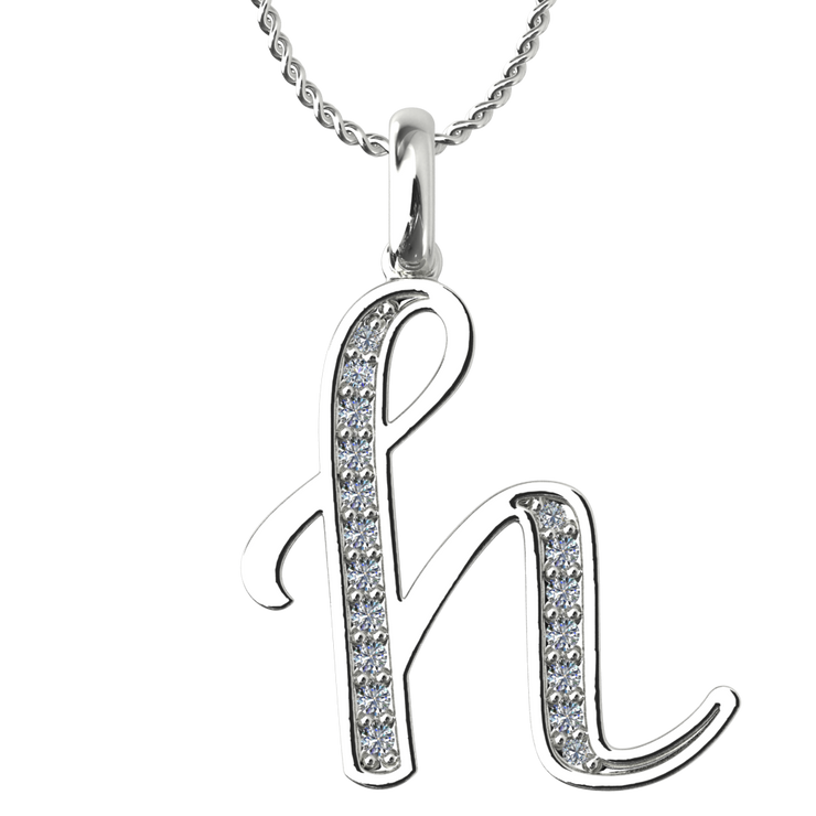 Diamond Initial Pendants