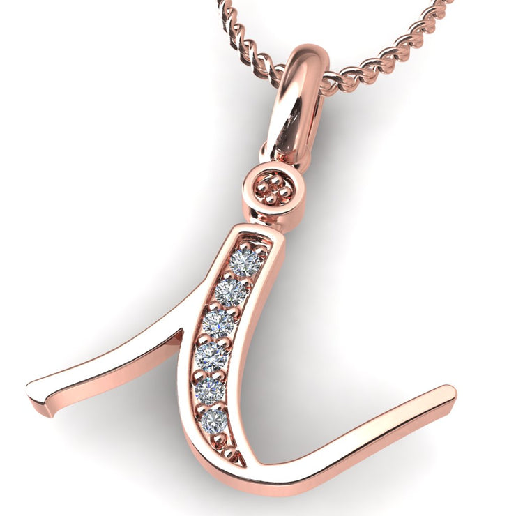 Diamond Initial Pendants