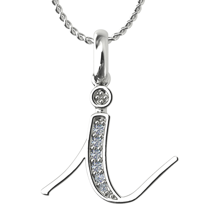 Diamond Initial Pendants