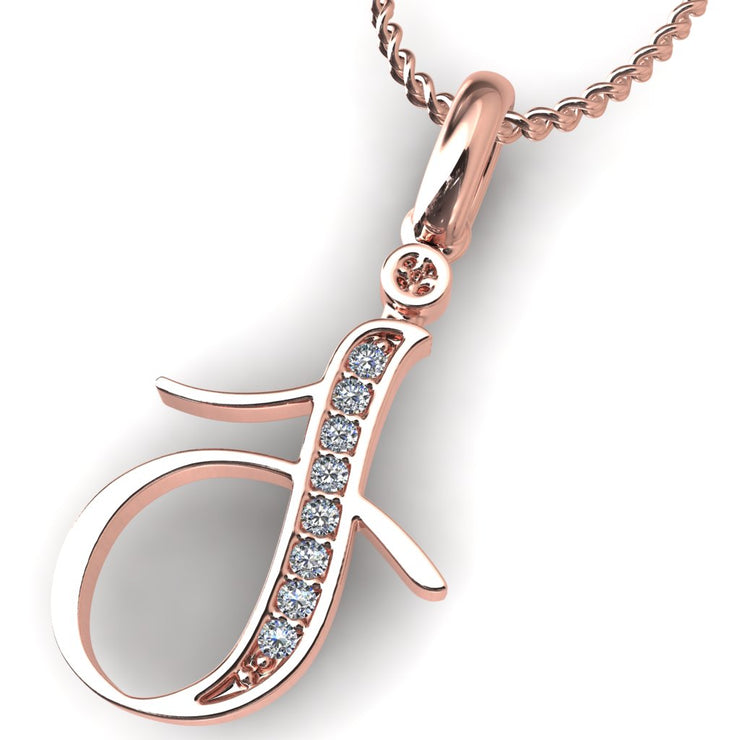 Diamond Initial Pendants