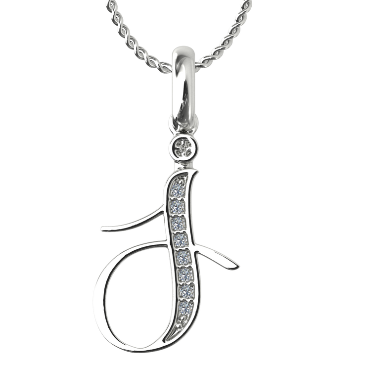 Diamond Initial Pendants