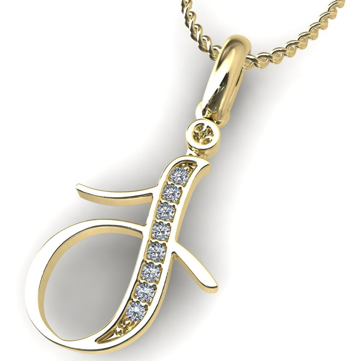 Diamond Initial Pendants