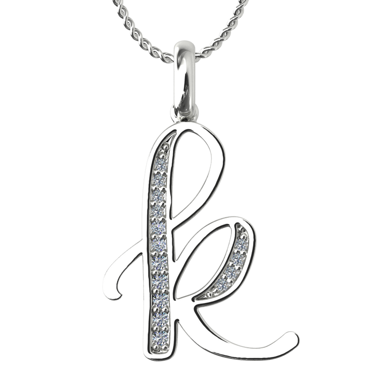 Diamond Initial Pendants