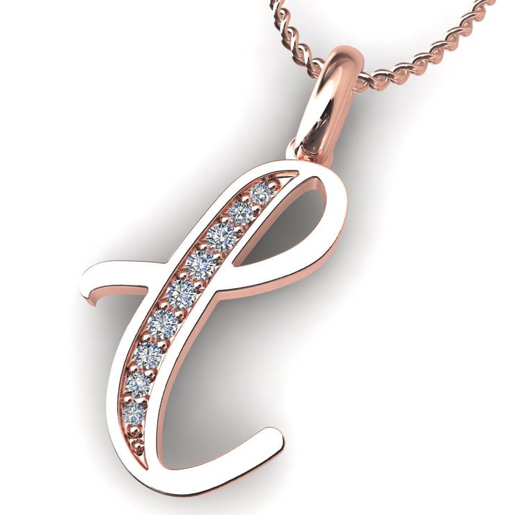 Diamond Initial Pendants