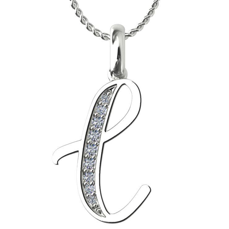 Diamond Initial Pendants