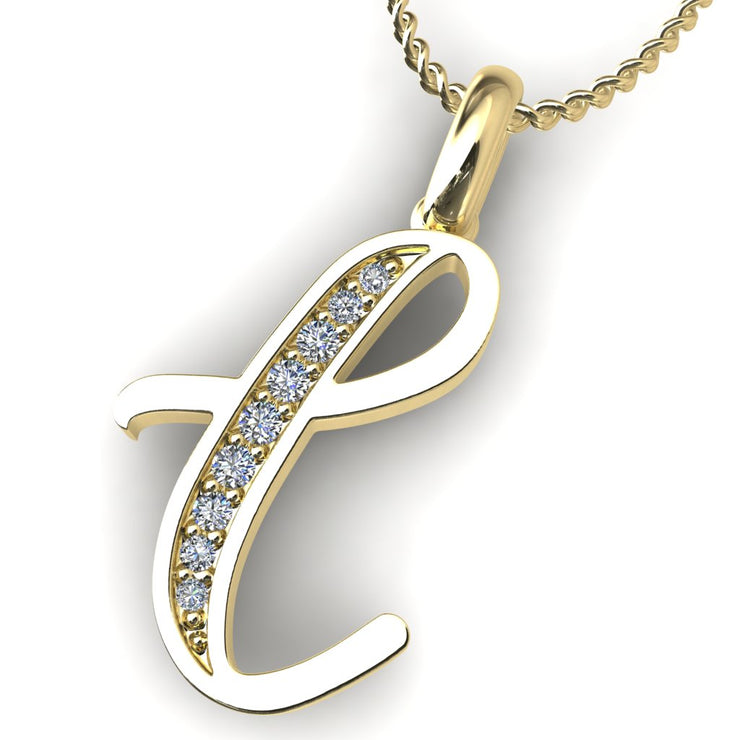 Diamond Initial Pendants