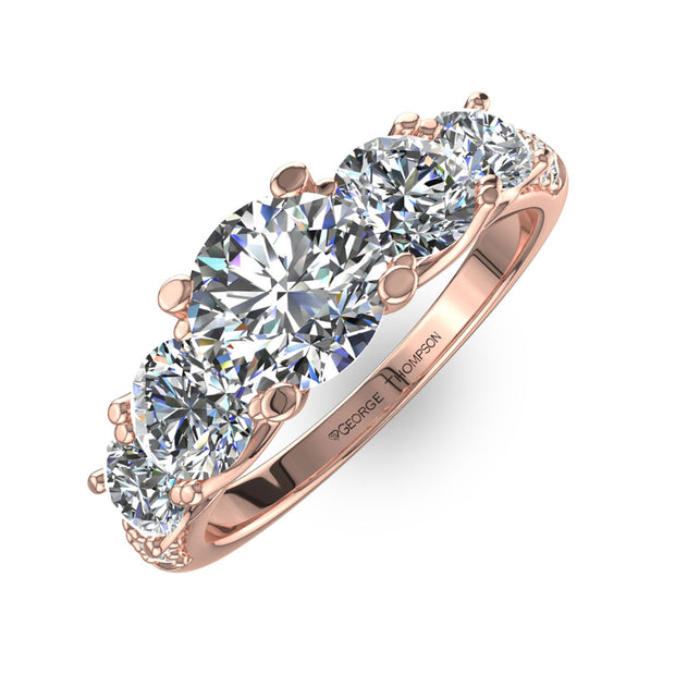 The Custom Designed of 1.66 ctw Diamond Ring