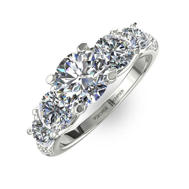 The Custom Designed of 1.66 ctw Diamond Ring