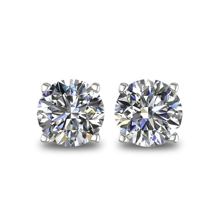 Diamond Stud Earrings in 14k White Gold