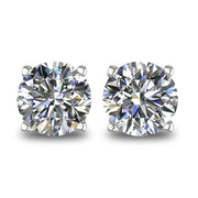 Diamond Stud Earrings in 14k White Gold