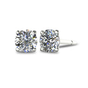 Diamond Stud Earrings in 14k White Gold