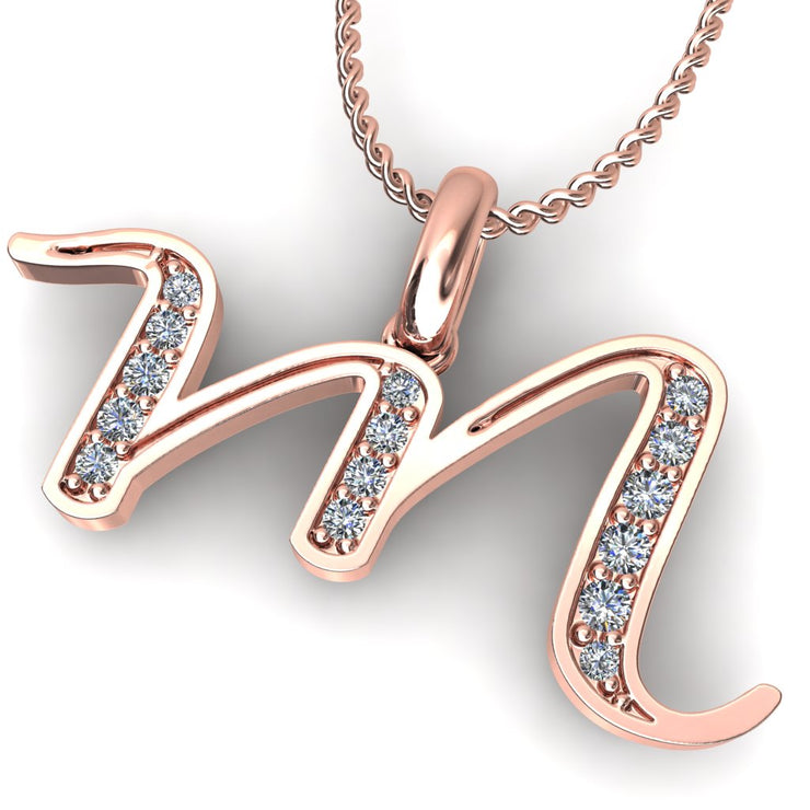 Diamond Initial Pendants