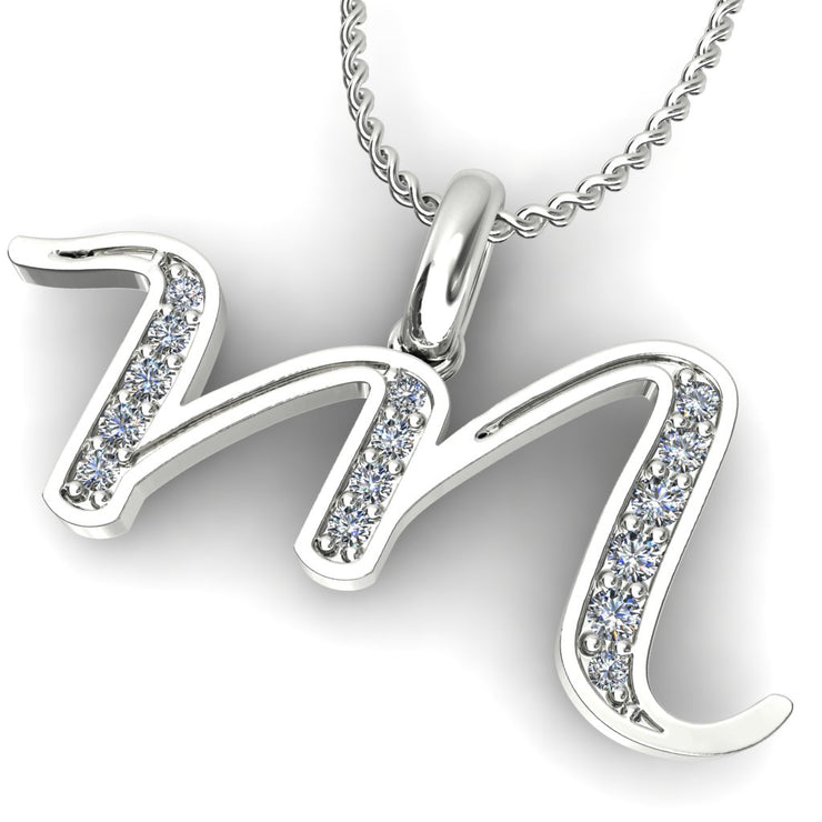 Diamond Initial Pendants