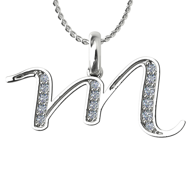 Diamond Initial Pendants