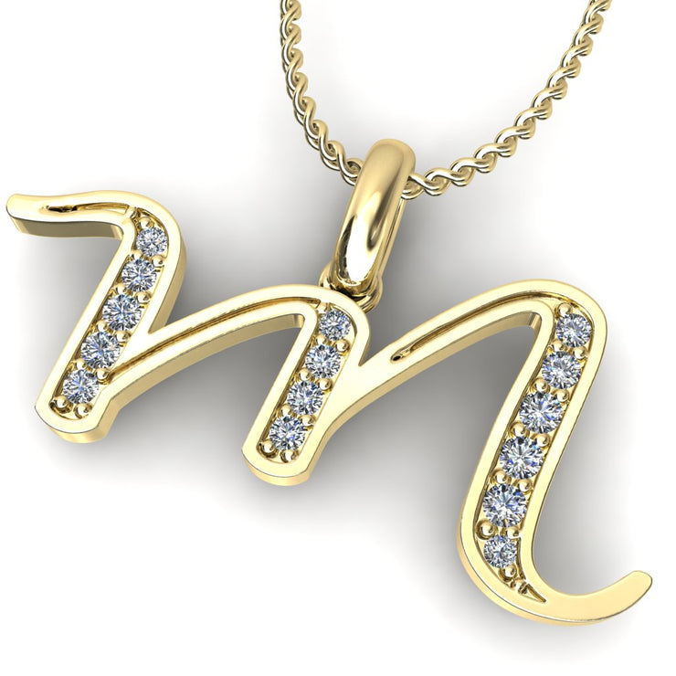 Diamond Initial Pendants