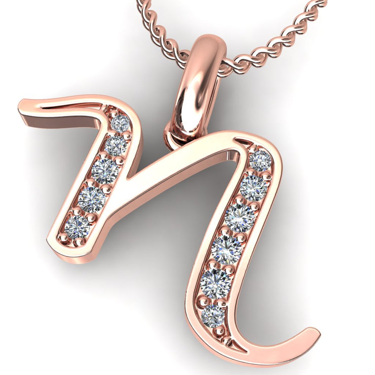 Diamond Initial Pendants