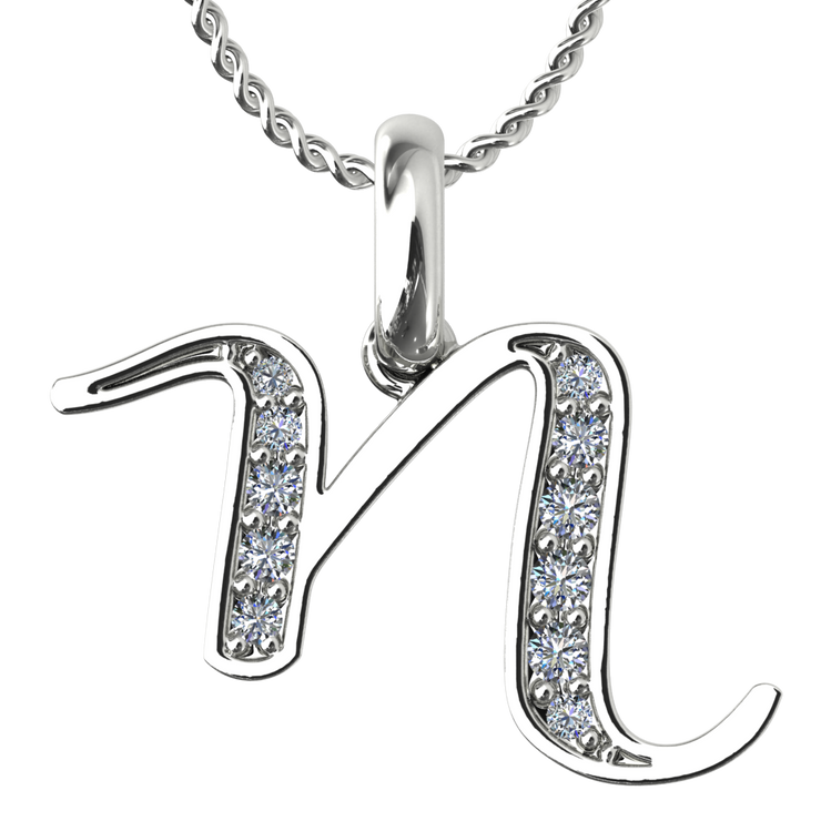 Diamond Initial Pendants