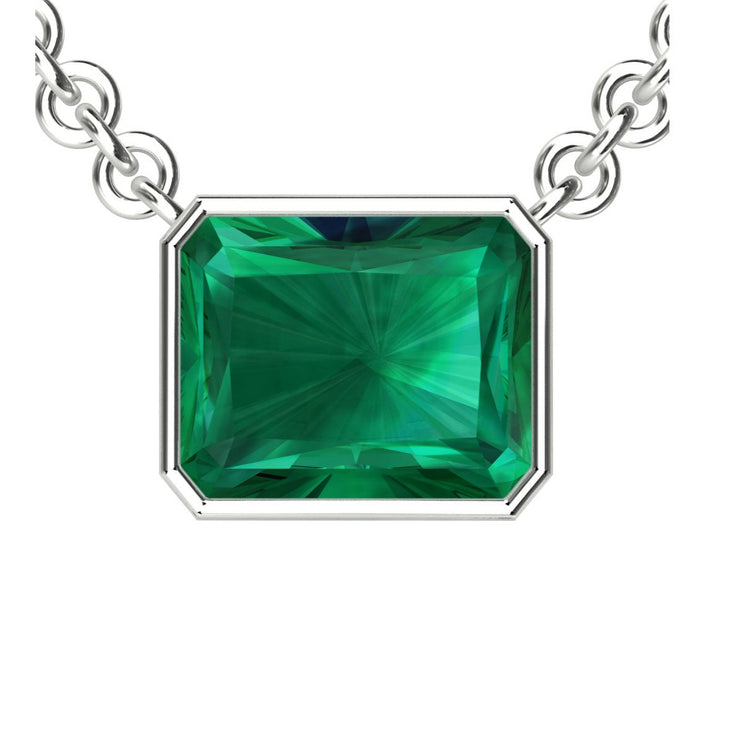 The Nasser Emerald Cut Gemstone Pendant