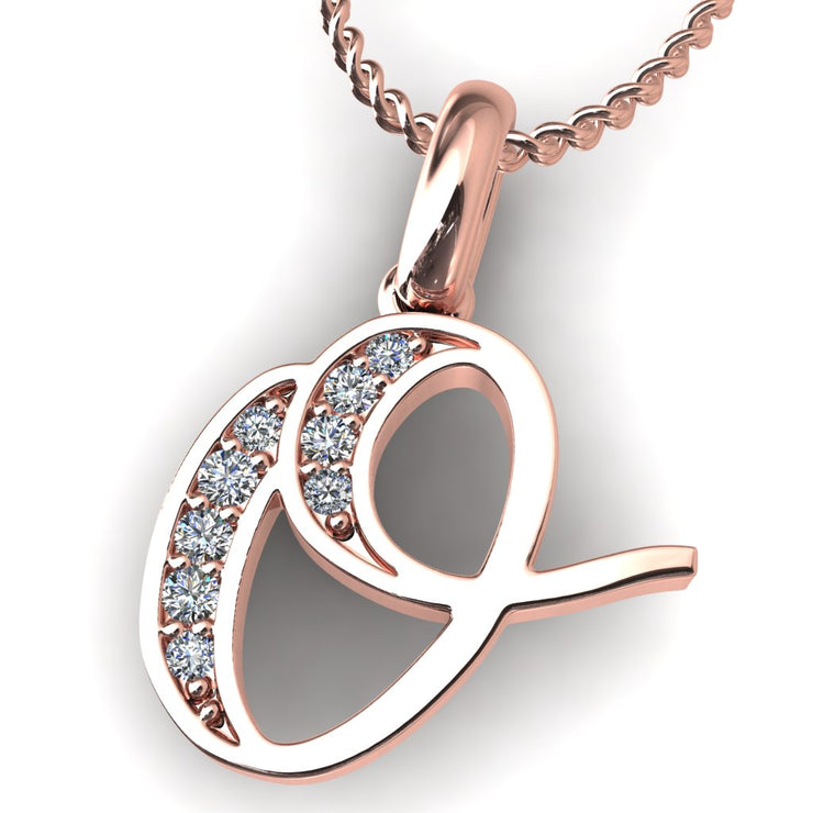 Diamond Initial Pendants