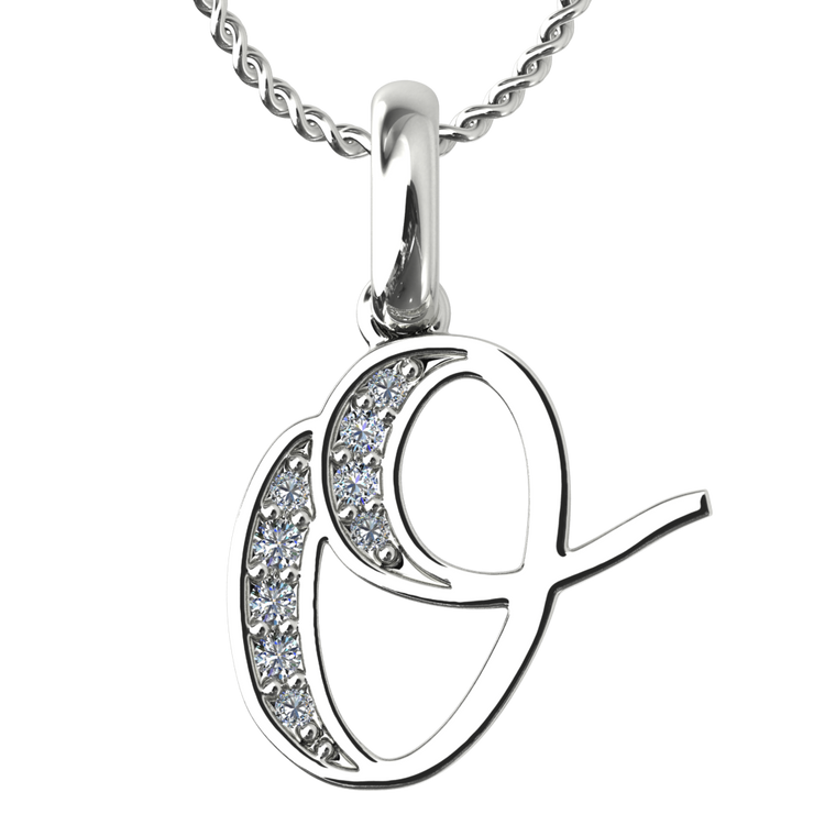 Diamond Initial Pendants