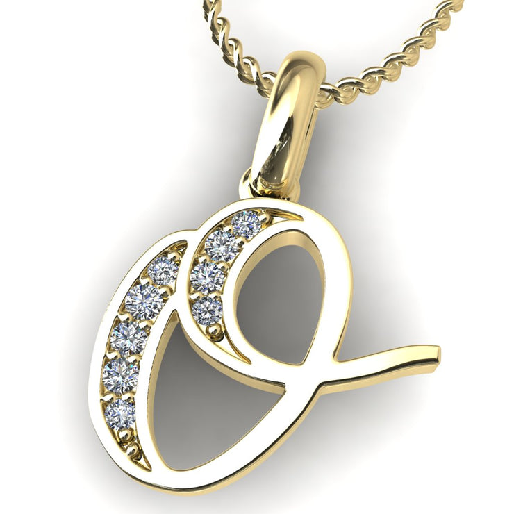 Diamond Initial Pendants