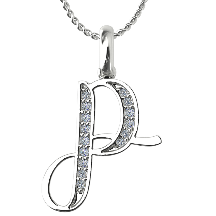 Diamond Initial Pendants